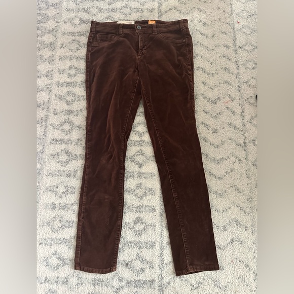 Pilcro & the Letterpress Brown Serif Skinny Corduroy Pants, Size: 28 - Picture 2 of 9